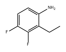 2-乙基-3,4-二氟苯胺 结构式