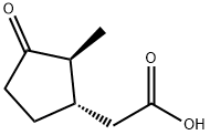 Cyclopentaneacetic acid, 2-methyl-3-oxo-, trans- (9CI) Struktur