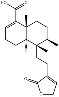 1-Naphthalenecarboxylic acid, 5-[2-(2,5-dihydro-2-oxo-3-furanyl)ethyl]-3,4,4a,5,6,7,8,8a-octahydro-5,6,8a-trimethyl-, (4aR,5S,6R,8aR)-,114020-67-6,结构式