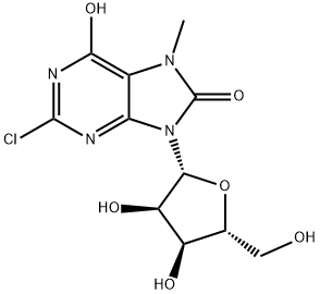 2-Chloro-9-((2R,3R,4S,5R)-3,4-dihydroxy-5-(hydroxymethyl)tetrahydrofuran-2-yl)-6-hydroxy-7-methyl-7H-purin-8(9H)-one|