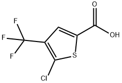 2-Thiophenecarboxylic acid, 5-chloro-4-(trifluoromethyl)- 化学構造式