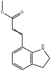 2-Propenoic acid, 3-(2,3-dihydro-1H-indol-7-yl)-, methyl ester 化学構造式