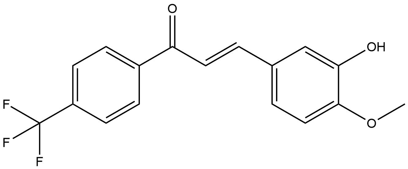 (2E)-3-(3-Hydroxy-4-methoxyphenyl)-1-[4-(trifluoromethyl)phenyl]-2-propen-1-one Structure