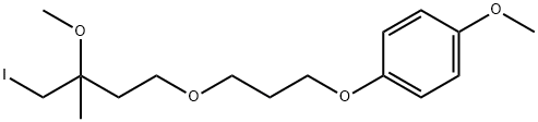 Benzene, 1-[3-(4-iodo-3-methoxy-3-methylbutoxy)propoxy]-4-methoxy- Struktur
