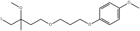 Benzene, 1-[3-(4-iodo-3-methoxy-3-methylbutoxy)propoxy]-4-methoxy- 化学構造式