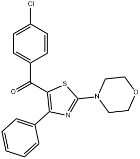 (4-氯苯甲酰基)-(2-吗啉-4基)-4-苯基噻唑,114171-36-7,结构式