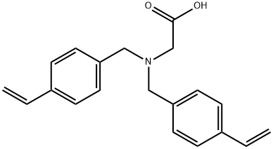 N,N-双[(4-乙烯基苯基)甲基]]甘氨酸 结构式