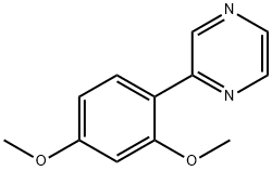 Pyrazine, 2-(2,4-dimethoxyphenyl)- Structure