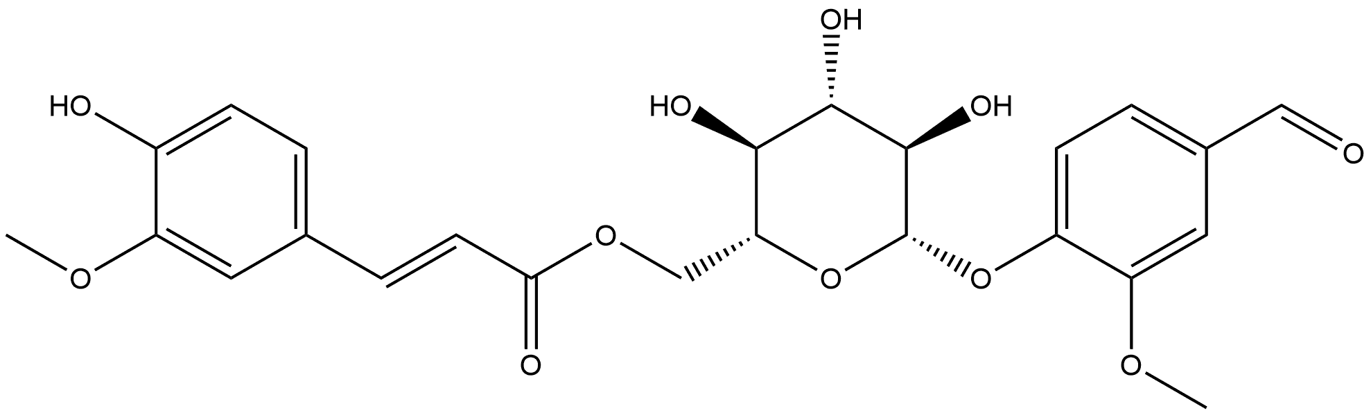 1141892-36-5 4-[[6-O-[(2E)-3-(4-Hydroxy-3-methoxyphenyl)-1-oxo-2-propen-1-yl]-β-D-glucopyranosyl]oxy]-3-methoxy-benzaldehyde