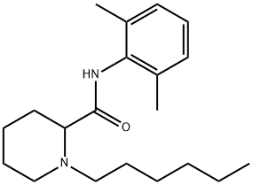 2-Piperidinecarboxamide, N-(2,6-dimethylphenyl)-1-hexyl- 结构式