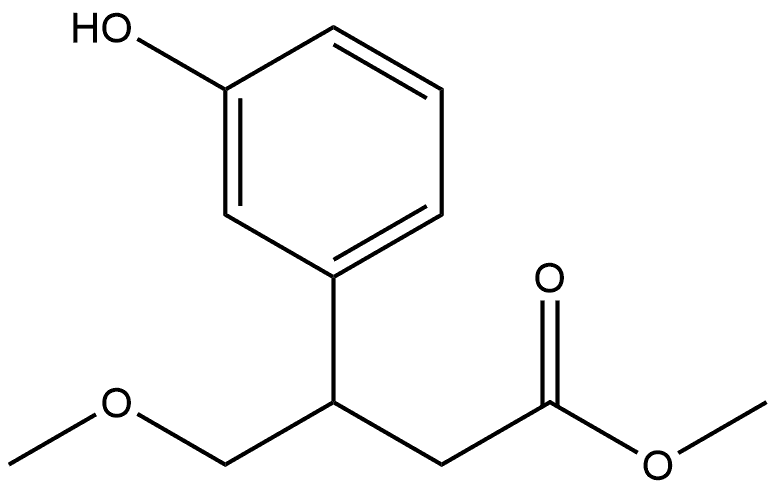 Benzenepropanoic acid, 3-hydroxy-β-(methoxymethyl)-, methyl ester Structure