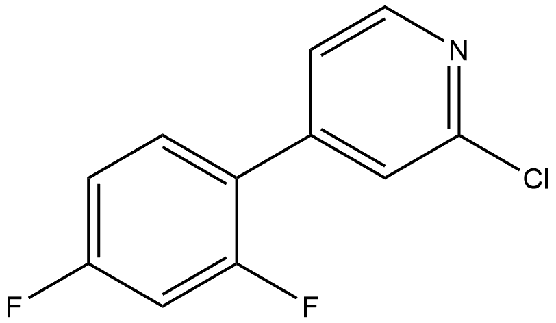 2-Chloro-4-(2,4-difluorophenyl)pyridine Structure