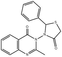 3-(2-Methyl-4-oxoquinazolin-3(4H)-yl)-2-phenylthiazolidin-4-one Structure