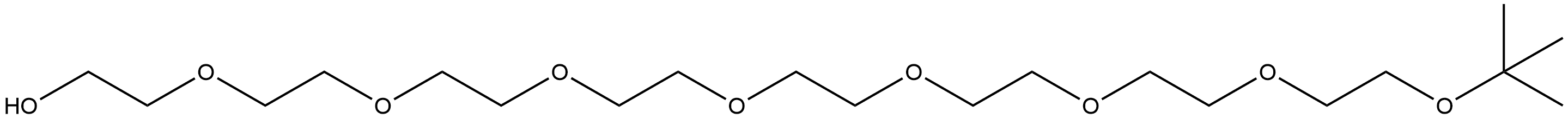octaethylene glycol mono-tert-butyl ether Structure