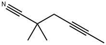 4-Hexynenitrile, 2,2-dimethyl- 化学構造式