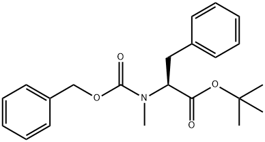 L-Phenylalanine, N-methyl-N-[(phenylmethoxy)carbonyl]-, 1,1-dimethylethyl ester Struktur