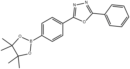 1,3,4-Oxadiazole, 2-phenyl-5-[4-(4,4,5,5-tetramethyl-1,3,2-dioxaborolan-2-yl)phenyl]- Struktur