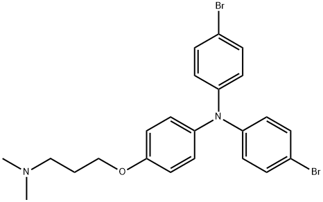 Benzenamine, N,N-bis(4-bromophenyl)-4-[3-(dimethylamino)propoxy]- 化学構造式