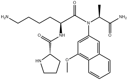 L-Prolyl-L-lysyl-N-(4-methoxy-2-naphthalenyl)-L-alaninamide 化学構造式