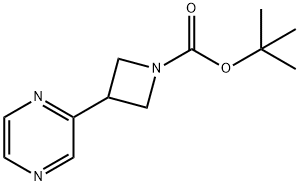 tert-Butyl 3-(pyrazin-2-yl)azetidine-1-carboxylate Struktur