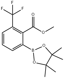 Benzoic acid, 2-(4,4,5,5-tetramethyl-1,3,2-dioxaborolan-2-yl)-6-(trifluoromethyl)-, methyl ester|2-(4,4,5,5-四甲基-1,3,2-二氧硼杂环戊烷-2-基)-6-(三氟甲基)苯甲酸甲酯