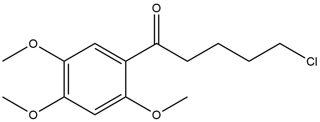 5-Chloro-1-(2,4,5-trimethoxyphenyl)-1-pentanone Structure