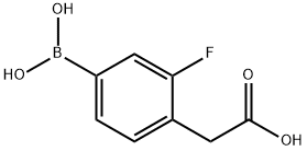 Benzeneacetic acid, 4-borono-2-fluoro- Structure