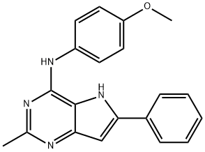 N-(4-Methoxyphenyl)-2-methyl-6-phenyl-5H-pyrrolo[3,2-d]pyrimidin-4-amine Structure