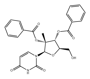 Uridine, 2'-C-methyl-, 2',3'-dibenzoate Structure
