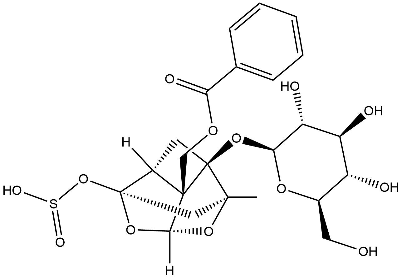 Paeoniflorin sulfite Struktur