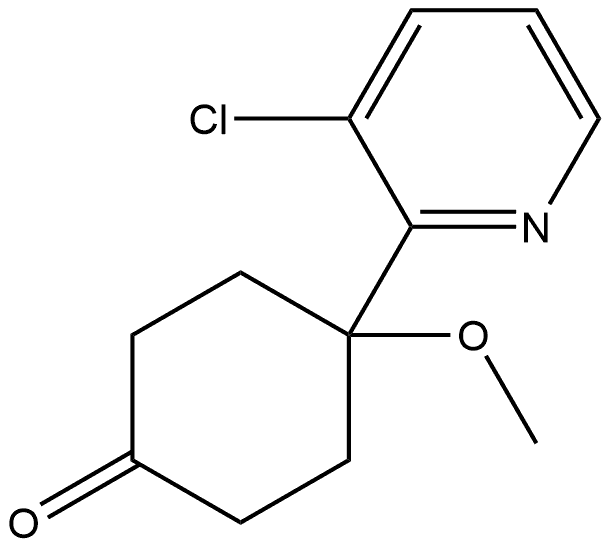 4-(3-Chloro-2-pyridinyl)-4-methoxycyclohexanone 结构式