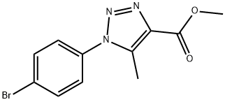 1H-1,2,3-Triazole-4-carboxylic acid, 1-(4-bromophenyl)-5-methyl-, methyl ester Struktur