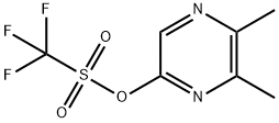 Methanesulfonic acid, 1,1,1-trifluoro-, 5,6-dimethyl-2-pyrazinyl ester Structure