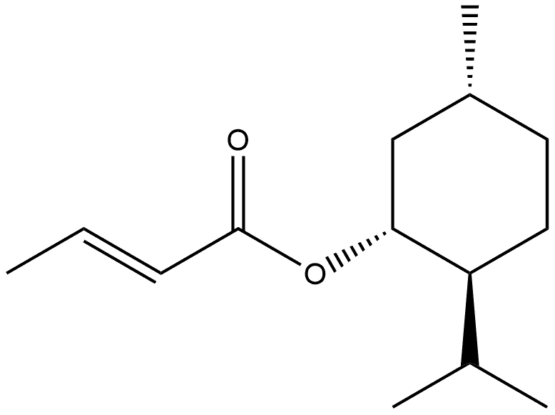 2-Butenoic acid, 5-methyl-2-(1-methylethyl)cyclohexyl ester, [1α(E),2β,5α]- (9CI) Structure