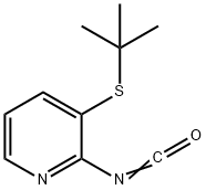 Pyridine, 3-[(1,1-dimethylethyl)thio]-2-isocyanato- 化学構造式