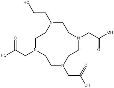 10-(2-羟乙基)-1,4,7,10-四氮杂环十二烷-1,4,7-三乙酸,114873-46-0,结构式