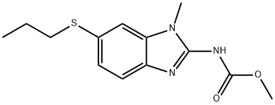 Carbamic acid, N-[1-methyl-6-(propylthio)-1H-benzimidazol-2-yl]-, methyl ester Struktur