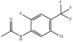 N-[5-氯-2-氟-4-(三氟甲基)苯基]乙酰胺 结构式