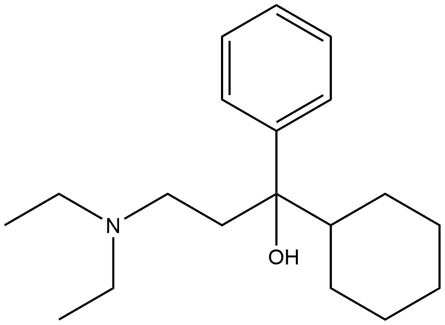 α-[2-(Diethylamino)ethyl]-α-phenylcyclohexanemethanol,115-64-0,结构式