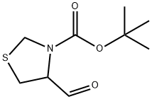 3-Thiazolidinecarboxylic acid, 4-formyl-, 1,1-dimethylethyl ester Struktur