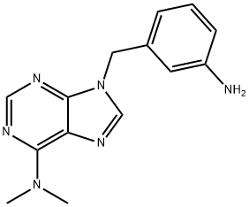 9-(3-Aminobenzyl)-N,N-dimethyl-9H-purin-6-amine Struktur
