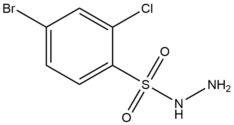 Benzenesulfonic acid, 4-bromo-2-chloro-, hydrazide 化学構造式