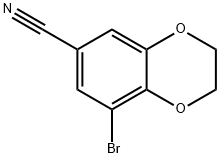 1,4-Benzodioxin-6-carbonitrile, 8-bromo-2,3-dihydro- Struktur