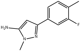 3-(3-氟-4-甲基苯基)-1-甲基-1H-吡唑-5-胺 结构式