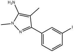 1H-Pyrazol-5-amine, 3-(3-iodophenyl)-1,4-dimethyl- Structure