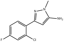 3-(2-氯-4-氟苯基)-1-甲基-1H-吡唑-5-胺, 1152708-48-9, 结构式