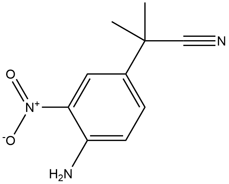 4-Amino-α,α-dimethyl-3-nitrobenzeneacetonitrile Struktur