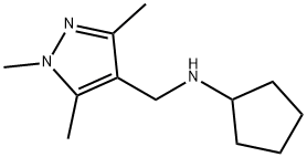 N-[(Trimethyl-1H-pyrazol-4-yl)methyl]cyclopentanamine Structure