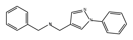 1H-Pyrazole-4-methanamine, 1-phenyl-N-(phenylmethyl)- Structure