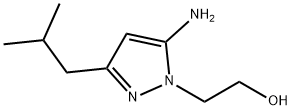 2-(5-氨基-3-异丁基-1H-吡唑-1-基)乙醇 结构式
